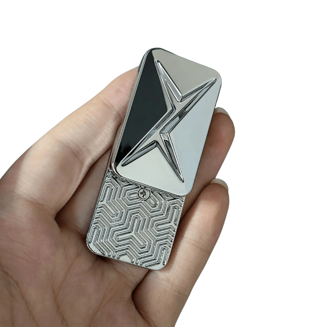 FidgetFuns Magnetic Metal Fidget Slider – Infinite Spinner for Stress Relief - FidgetFuns