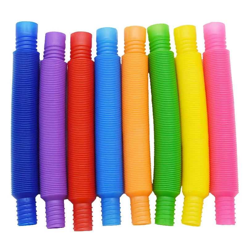 8-Pack Large Pop Tubes Fidget Toy – Sensory Stretch Tube - FidgetFuns