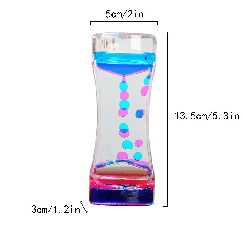 FidgetFuns Creative Double Colors Liquid Hourglasses – Stress Relief & Anxiety Timer - FidgetFuns