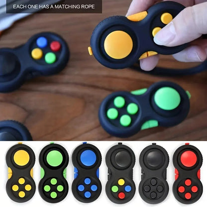 FidgetFuns Fidget Pad with 8 Fidget Functions – Stress Relief & Focus Booster - FidgetFuns