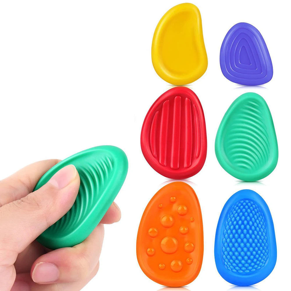 Sensory Silicone Stone Fidget Toys 6-Pack - FidgetFuns