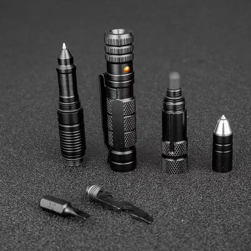 10-In-1 Tactical Survival Pen – Multi-Function EDC Tool - FidgetFuns