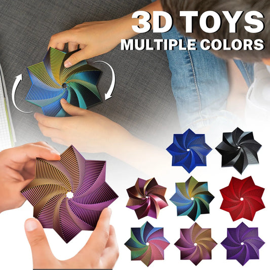 3D Printed Octagon Spiral Toy – Sensory Meditation Tool - FidgetFuns