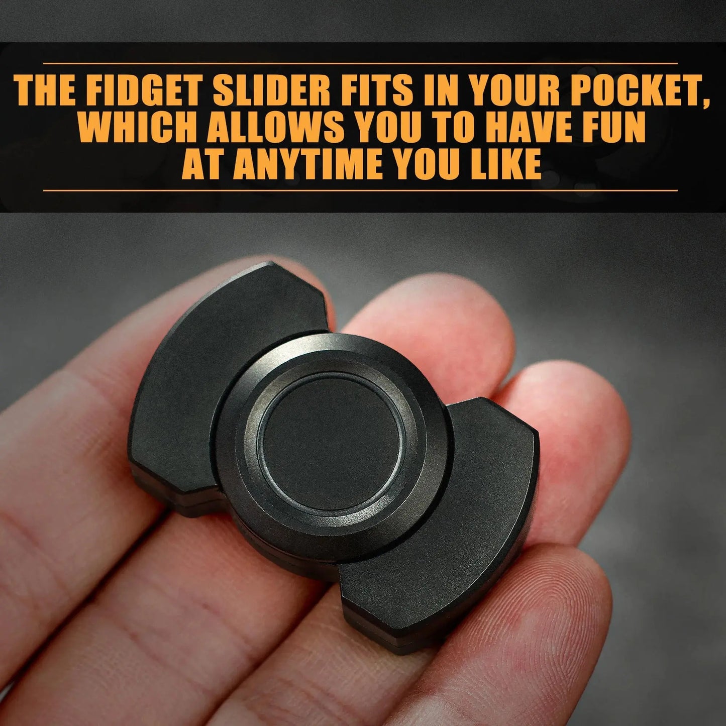 FidgetFuns 3-in-1 Stainless Steel Fidget Spinner & Slider Combo with Click Button - FidgetFuns