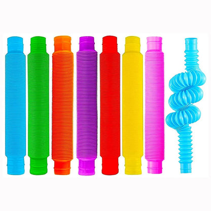 8-Pack Large Pop Tubes Fidget Toy – Sensory Stretch Tube - FidgetFuns