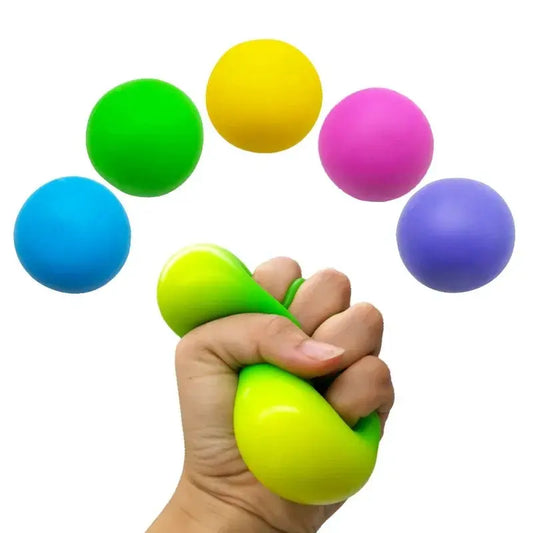 FidgetFuns Colorful Vent Ball – Safe Squeeze Anti-Stress Fidget Toy - FidgetFuns