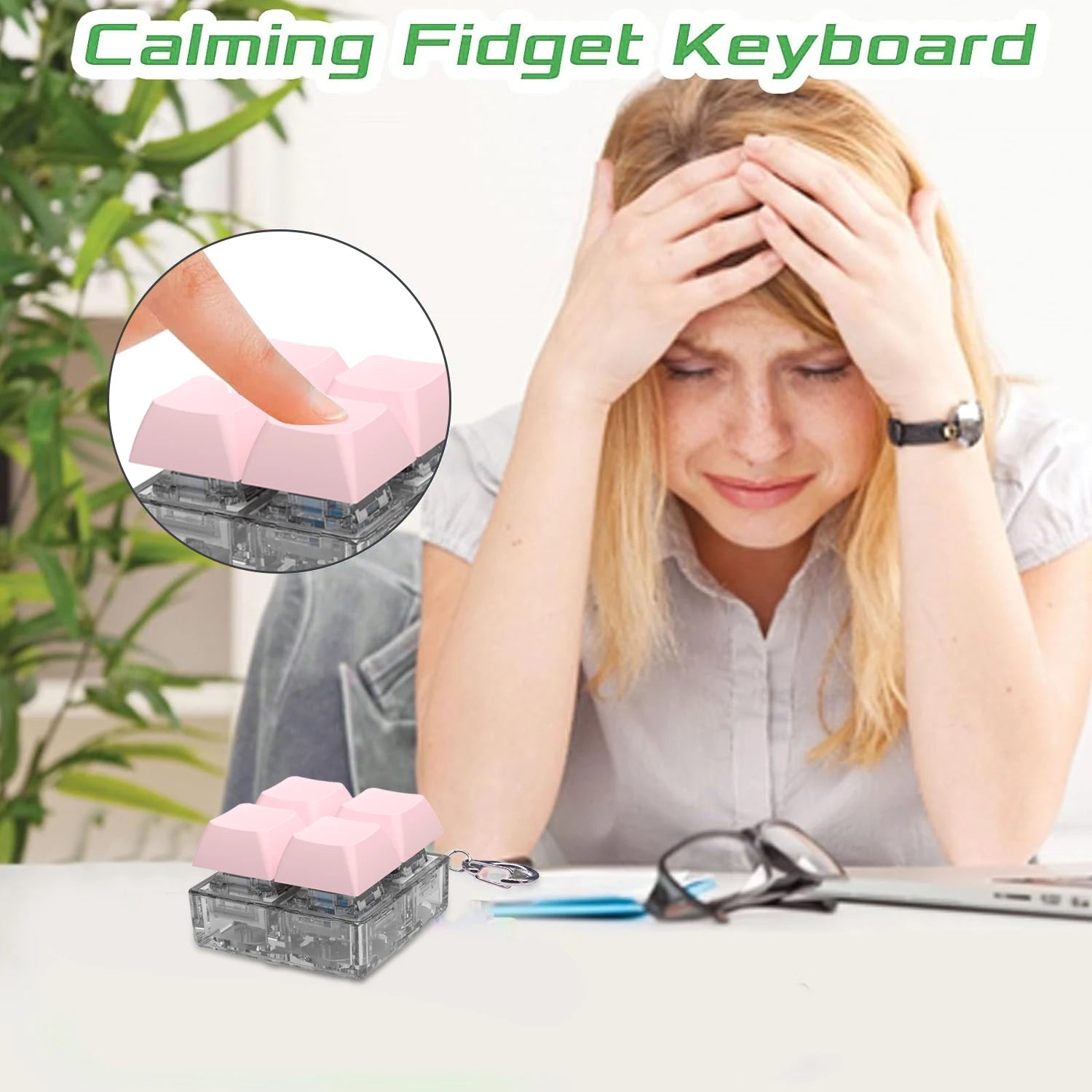 New 4 Keys Keyboard Fidget Toy - FidgetFuns