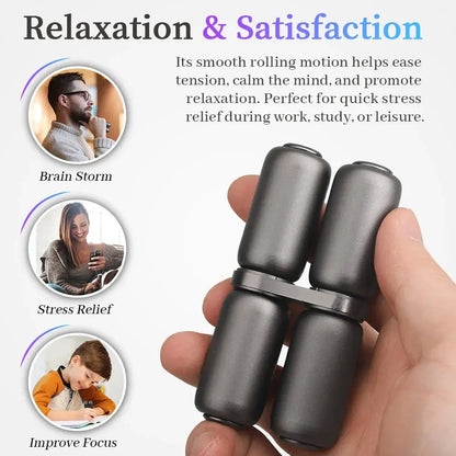 FidgetFuns Fidget Roller – Metal Alloy Stress Relief EDC Toy - FidgetFuns