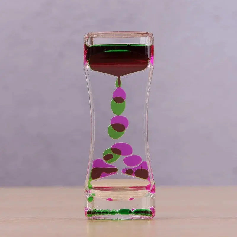 FidgetFuns Creative Double Colors Liquid Hourglasses – Stress Relief & Anxiety Timer - FidgetFuns