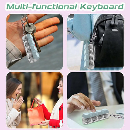 FidgetFuns Mechanical Keyboard Key Fidget Toy – Clicky Keychain for Stress Relief - FidgetFuns