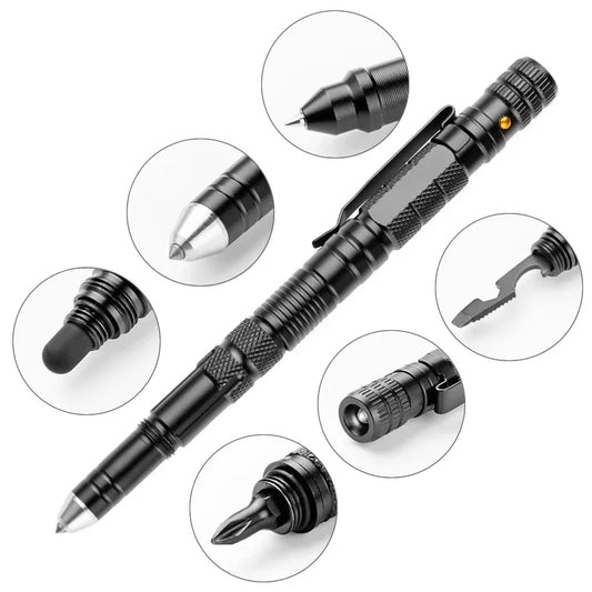 10-In-1 Tactical Survival Pen – Multi-Function EDC Tool - FidgetFuns