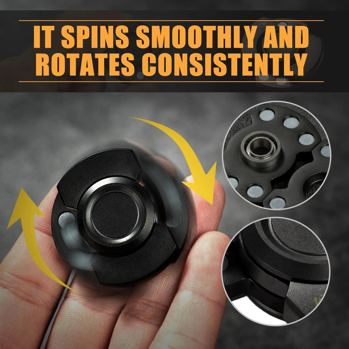 FidgetFuns 3-in-1 Stainless Steel Fidget Spinner & Slider Combo with Click Button - FidgetFuns