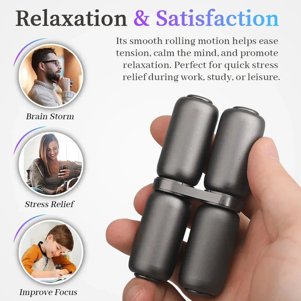 FidgetFuns Fidget Roller – Metal Alloy Stress Relief EDC Toy - FidgetFuns